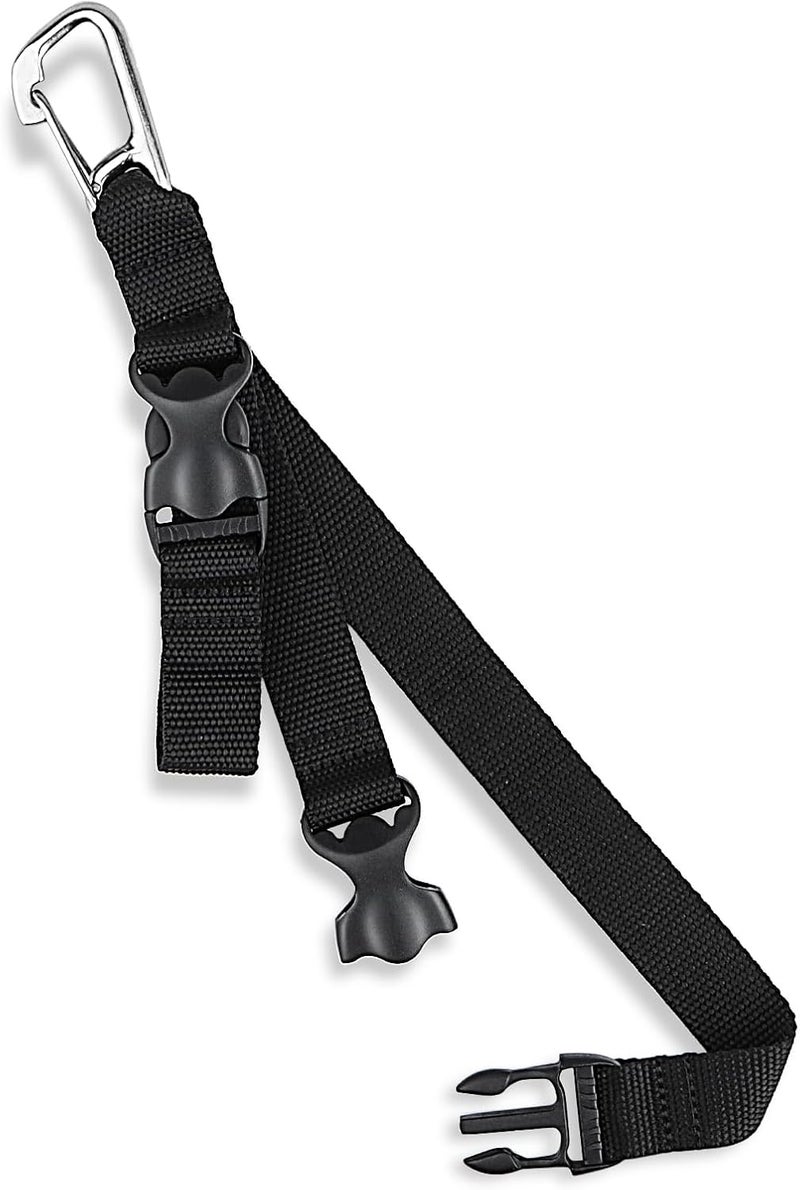 Owekfifv Scuba Fin & Mask Holder, Diving BC Fins Keeper and Mask Clip with Two Quick-release Loop Lanyard Webbing Strap - Image 1